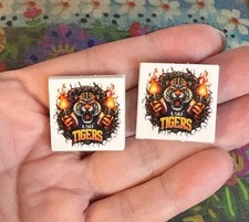 2 Piece College University LOUISIANA Focal Beads DIY Jewelry Pens TIGERS