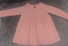 Baby Girls Pink Dress Matalan Size 0-3 Months Excellent Condition Worn Once