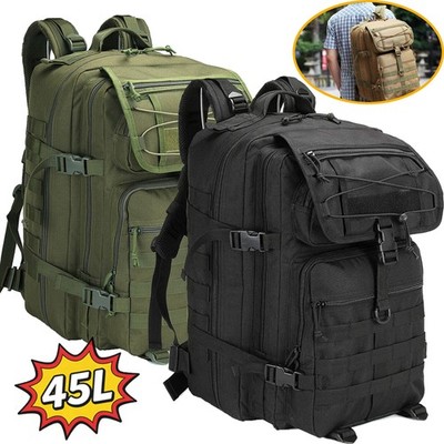 45l hiking travel rucksack backpack Mens Tactical 45L Backpack Rucksack Waterproof Sports Hiking Camping  Outdoor Bag