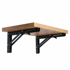 2Pcs Folding Shelf Brackets Heavy Duty Wall Mounted Table Bench Bracket Kit
