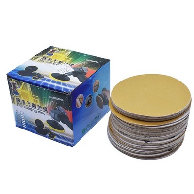 100 Pack High Precision 6'' 240 Grit NO-Hole Hook Loop Pads Sanding Disc Flocking