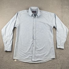 Vtg Manhattan Shirt Makers Wrinkle Free Long Sleeve Button Up Mens Size 16 L-XL