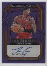 2023-24 Panini Obsidian Electric Etch Purple Flood 46/49 Torrey Craig Auto 18yu