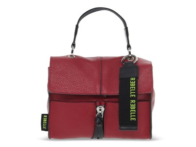 Rebelle Borsa Clio Satchel In Vera Pelle Made In Italy - Nero, Due Scomparti E Tracolla Regolabile - 3