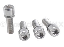 BMX  SHORT  Stem Cap Bolts M8 X 1.25 X 20mm set of 4 STAINLESS STEEL