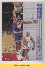 1994-95 Collector's Choice Silver Foil Signature Karl Malone #397 HOF READ b5y