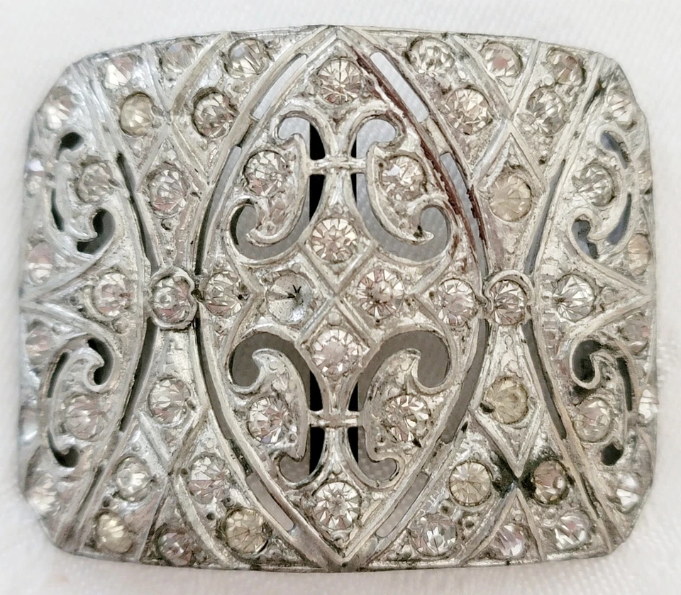 10 Stück 1915-1935 Art Deco Paste Schuh Kleid Fell Clips Strass - Bild 2 von 4