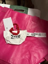 JAPAN IKEA EXCLUSIVE Knolig Mini Zipper Coin Keychain Bag Tote Key Holder Color
