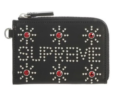 🚨Supreme x HTC Studded Wallet Black Leather Italian Made