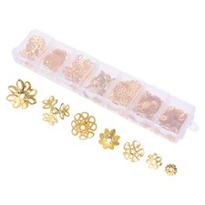 Pearl Flower Reservoir Fancy Bead Caps Floral Charms for Jewelry Making