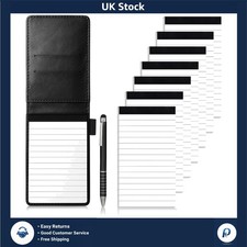 Professional PU Leather Mini A7 Pocket Notepad With Metal Pen Refills 9 Pcs