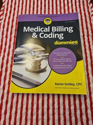 Medical Billing and Coding for Dummies by Karen Smiley (2019, Trade Paperback)
