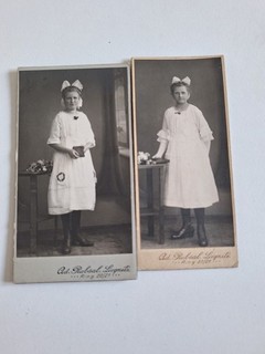 CDV portrait photo young girl woman Liegnitz Poland Silesia 1921/1922
