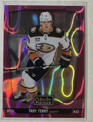 2024-25 OPC Platinum Troy Terry Pink Magma Anaheim Ducks