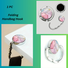 FoldingMarble Pattern Handbag Hook Hanger Bag ClipHandbag Purse Holder Hook Tabl