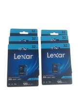 LOT OF 6: LEXAR 32GB SD CARD MEMORY CARD SDHC BLUE SERIES UHS-I U1 CLASS 10 800x