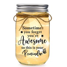 Birthday Gifts for Women - You are Awesome Mason Jar Night Lights for Woman T...