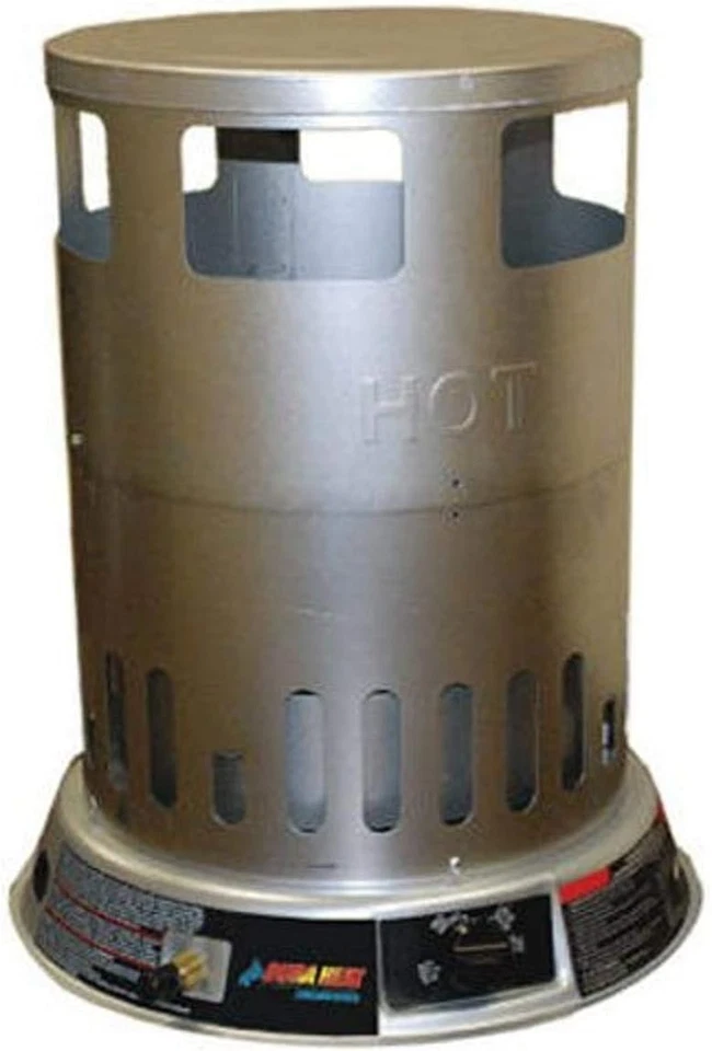 Calentador de convección LP, gris, 200K BTU, exterior Foto 2 de 2