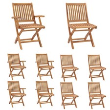 Gartenstuhl Holzstuhl Klappstuhl Stuhlset Gartenmöbel Massivholz Teak vidaXL