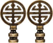2 Pieces Lamp Finials for Asian Oriental Brass Lamp Finials Shade Decorative Hap