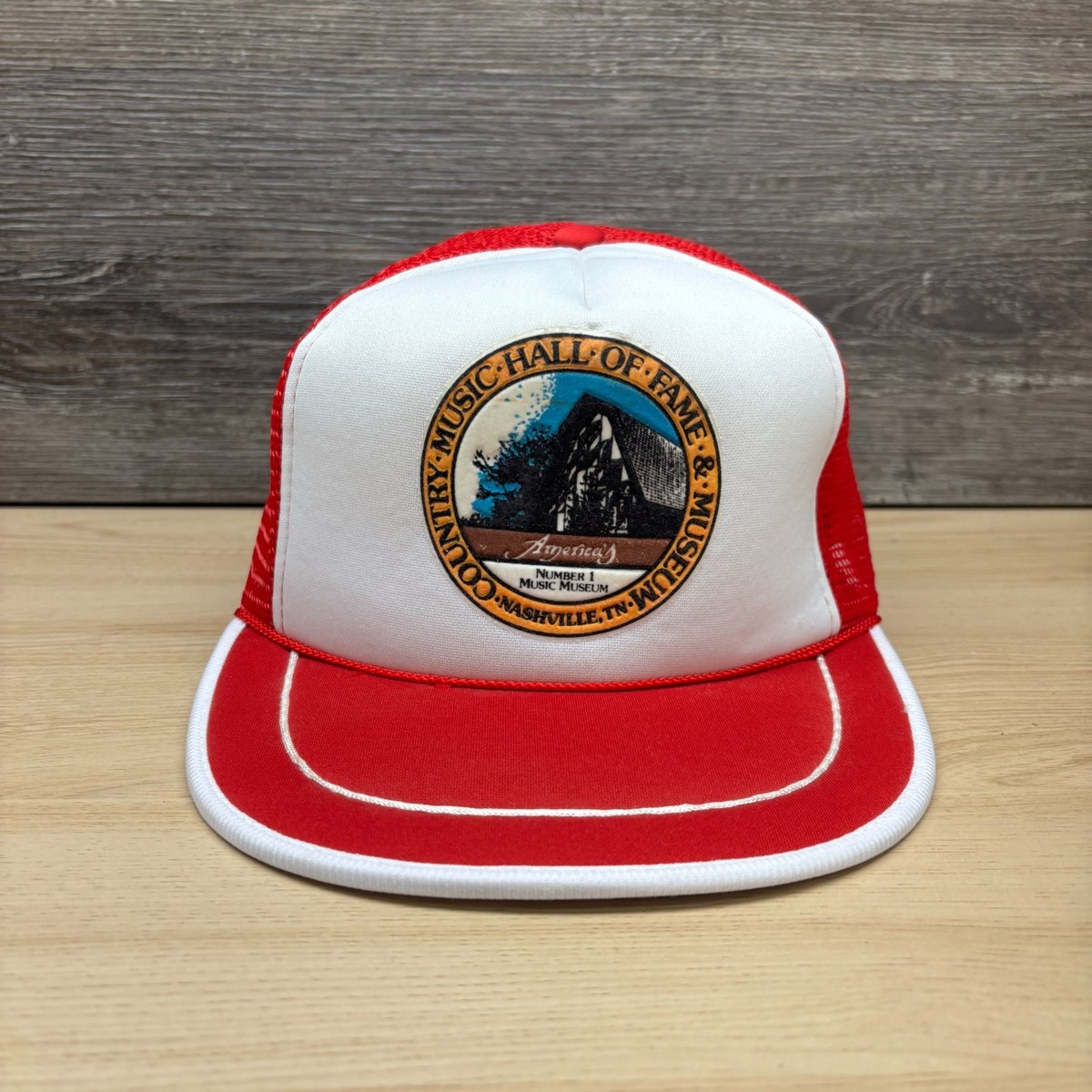 Vintage Country Music Hall of Fame Hat Snap Back Red Nashville Tennessee Music