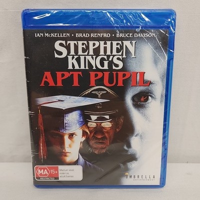 Apt Pupil SEALED Blu-ray Stephen king Ian McKellen, Brad Renfro, Region Free OOP