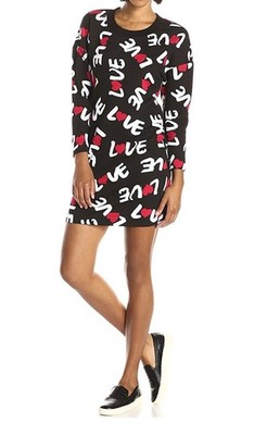 LOVE MOSCHINO Damen Women Kleid Dress Schwarz Black  IT40 - DE36  UVP: 225 