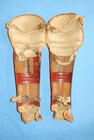 Antique Vintage Goldsmith 1930's Bill Dickey Yankees Catcher's Shin Knee Guards — photo 7