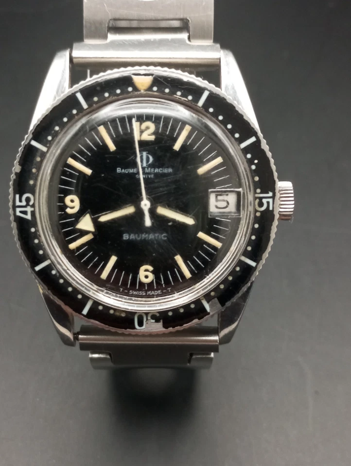 Baume & Mercier Baumatic diver vintage rare, bracelet Maruman - Photo 2/4