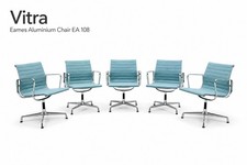 S Vitra Eames Aluminum Chair EA 108 (Swivel) in Calypso - Turquoise