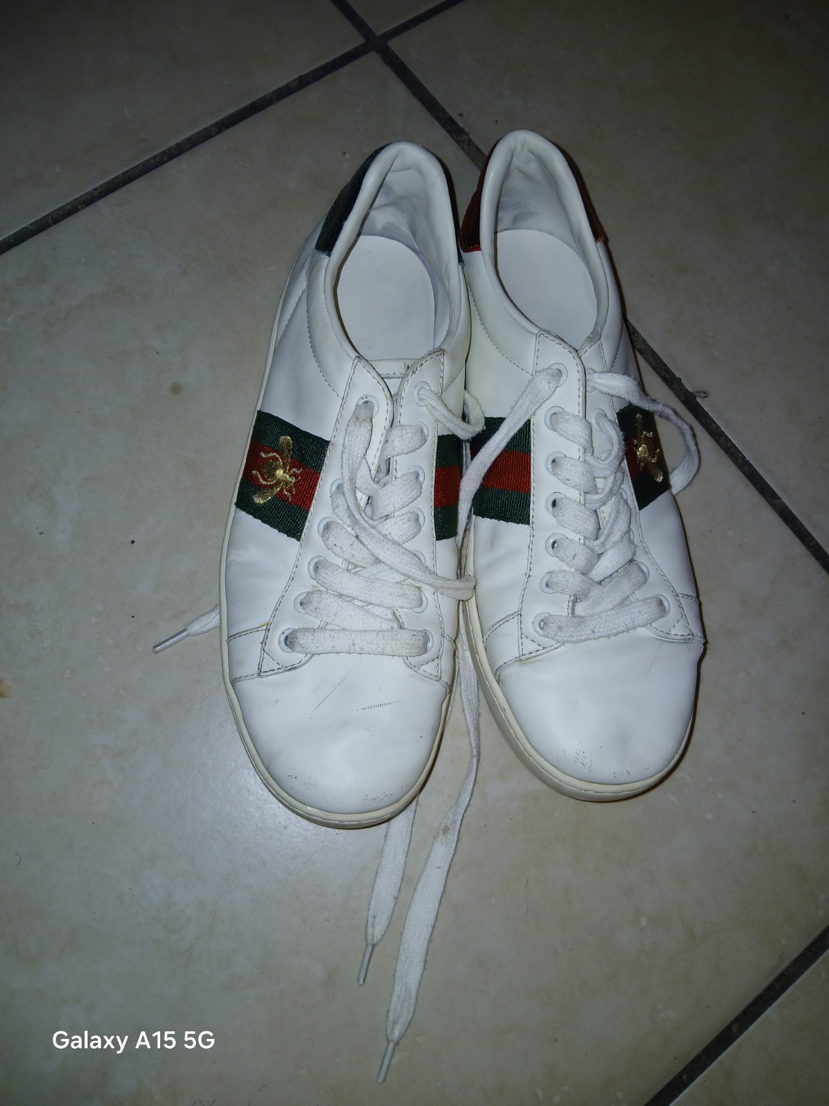 Gucci Men's White Leather Shoes