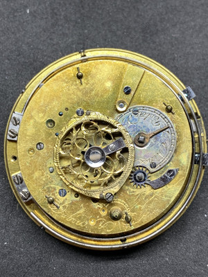Antike DuBois Et Fils Viertelrepetition Spindel Taschenuhrwerk