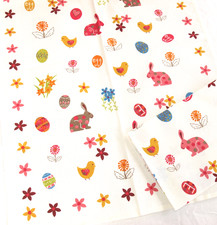 2x Geschirrtücher Ostern Kracht Küche Tücher HalbLeinen Hase Küken Eier Blume