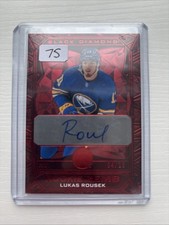 2023-24 Black Diamond Lukas Rousek Red Rookie Gems Auto /10 Buffalo Sabres