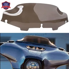 6''Tea Color Wave Windshield For Harley Touring Electra Glide CVO Classic 96-13