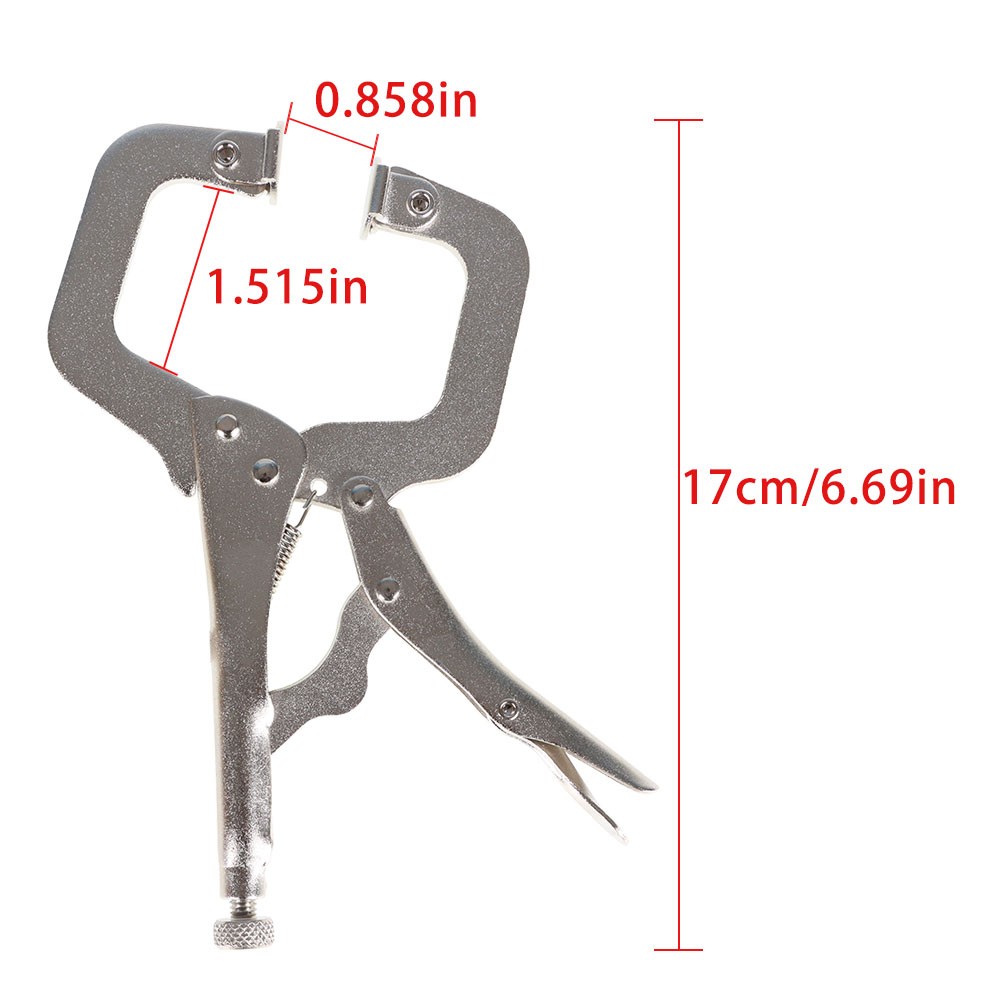 5 Pcs Swivel Pad Locking C-Clamp Locking Pliers 6 Inch With Entrained Gasket