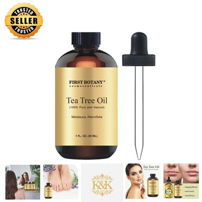 High Concentration 100% Pure Tea Tree Oil - Natural Solution for Acne & Dandruff