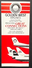 Golden West Airlines Timetable Effective March 1, 1983