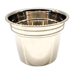 POLISHED STAINLESS STEEL FLOWER POT