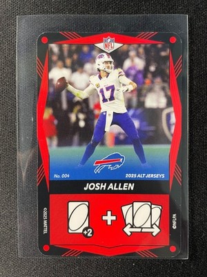2025 NFL Uno Elite Alternate Jerseys Base Set RED You Pick Free Shipping!!!