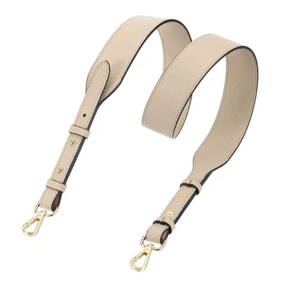 Sangle sac simili cuir réglable 45,3" croisé beige clair/or - Photo 1/4