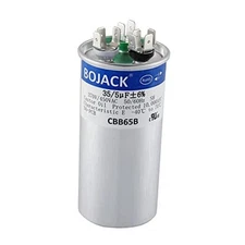 BOJACK 35+5uF 35 5 MFD ±6% 370V/440V CBB65 Dual Run Circular Start Capacitor 