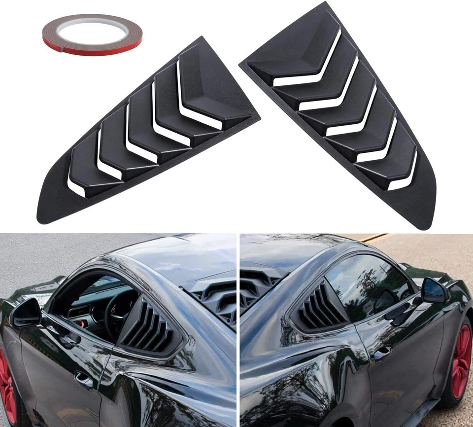 Rear & Side Window Louver for 2015-2021 Ford Mustang Scoop Windshield Cover - Image 3 of 4