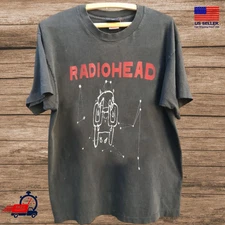 Radiohead 2001 World Tour Graphic Dark Heather Unisex T shirt S-5XL