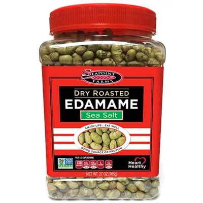 Dry Roasted Edamame, Sea Salt, Vegan, Gluten-Free, , and Non-GMO, Crunchy Sna...