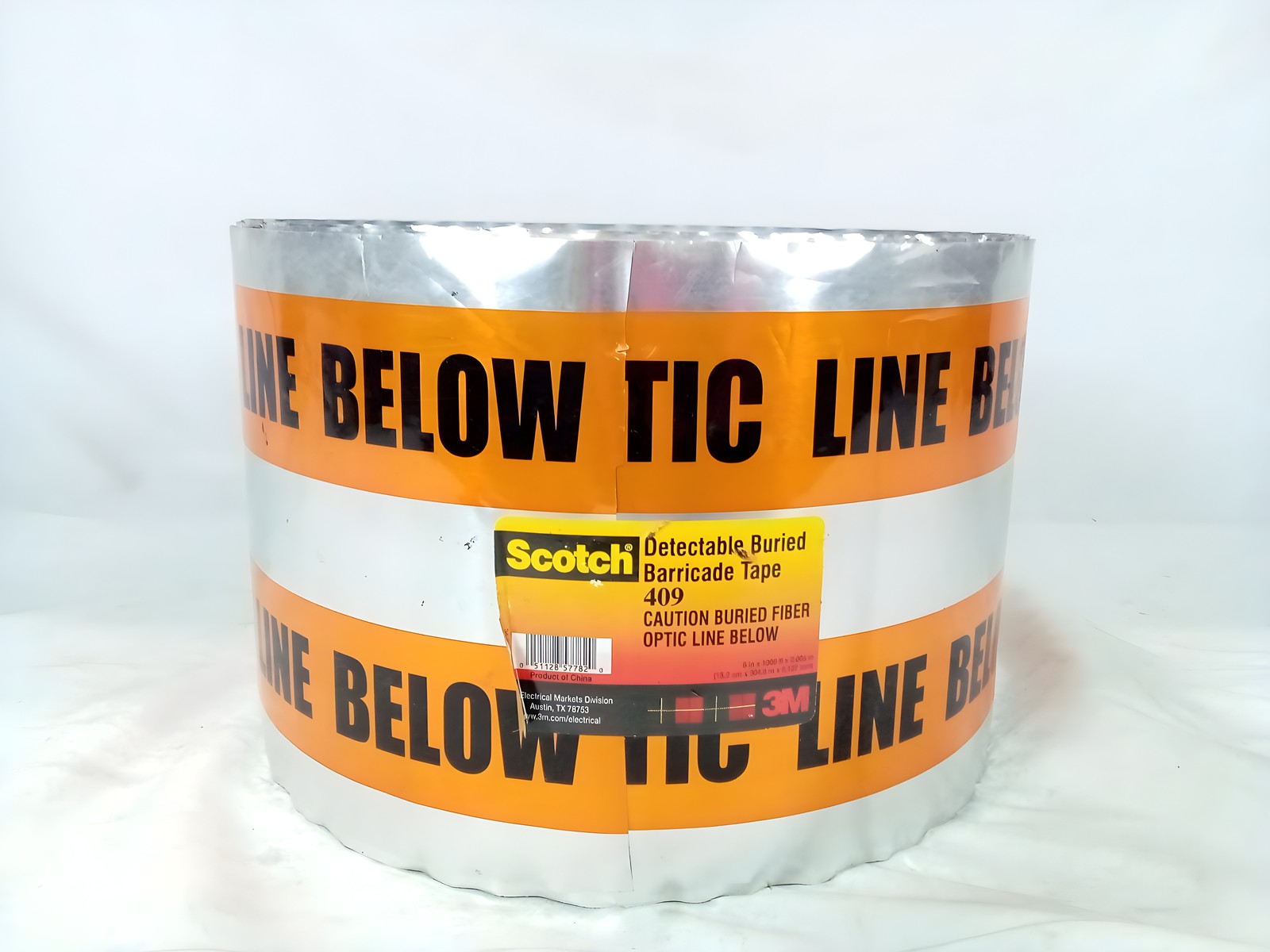 3M Scotch 409 Detectable Buried Fiber Optic Warning Tape 6 in x 1000 ft