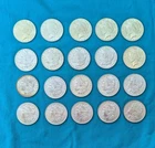 Lot of 20  14 Morgan and 6 Peace silver dollars near uncirculated coins