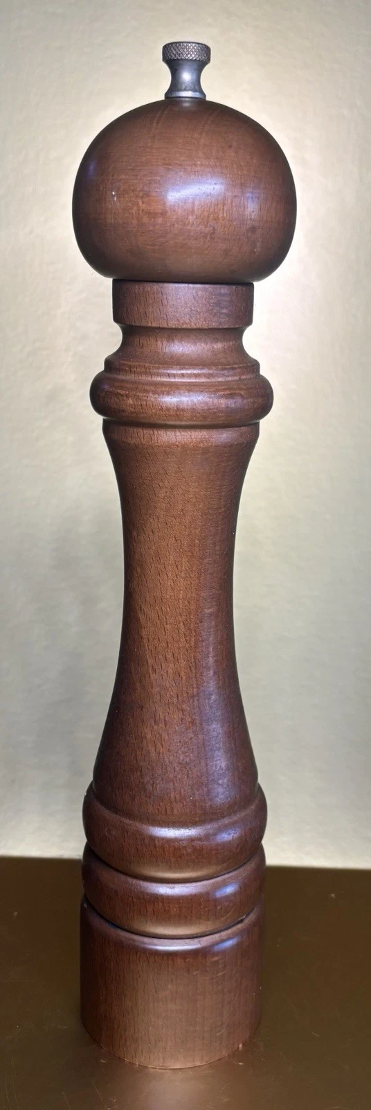 Chef Specialties Pepper Grinder Mill Wooden Tall 12.5” USA Stainless Mechanism