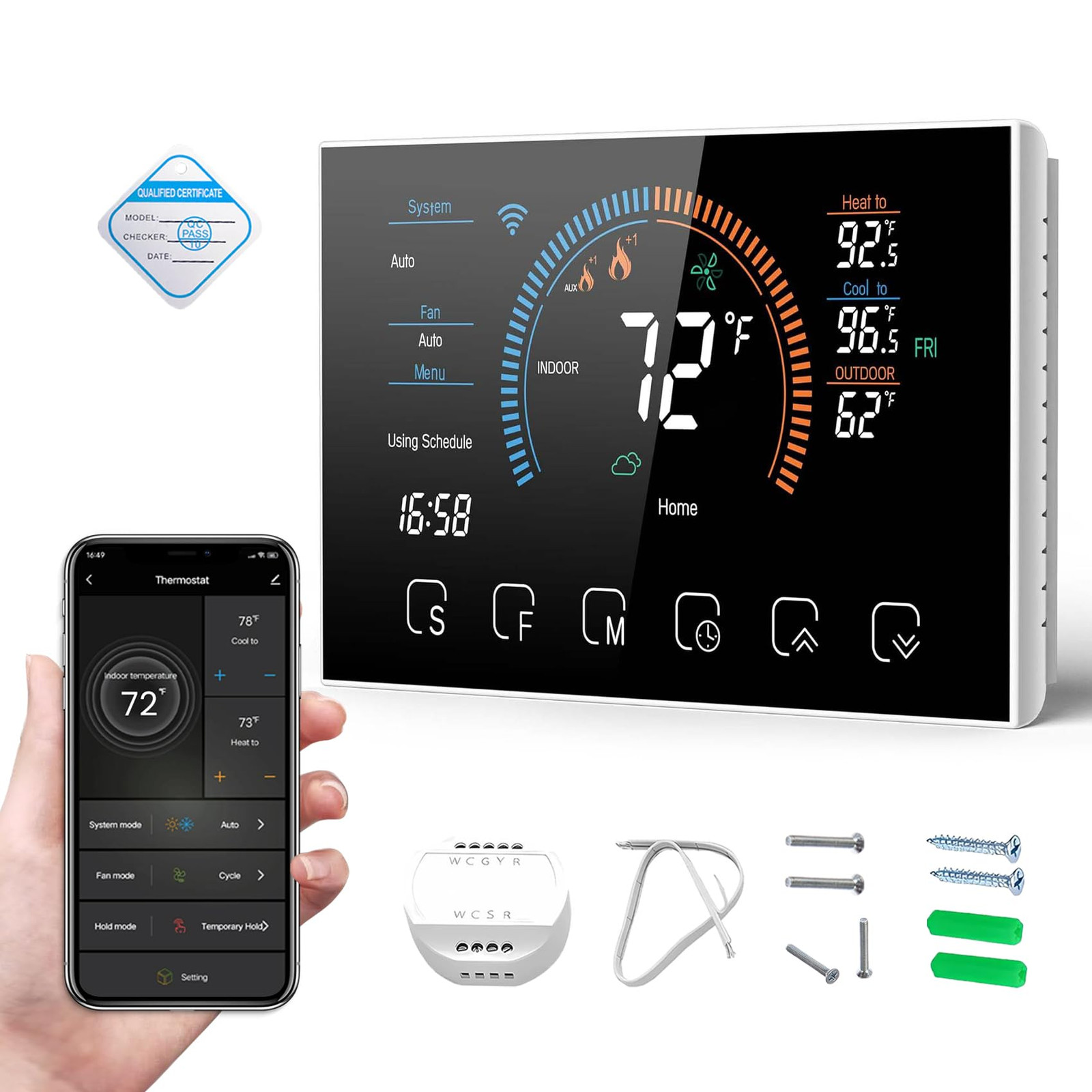 Smart Thermostats for Home, Digital Thermostat with App, WiFi Thermostats for...
