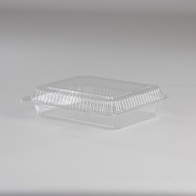 OPS Plastic Food Container Clear 7'' L x 6'' W x 2.2'' D | 250/Case